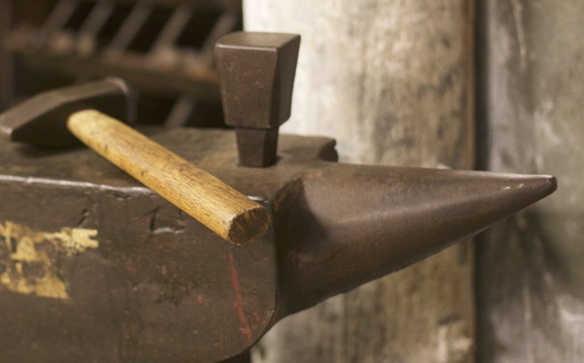 Brown Anvil With Mallet