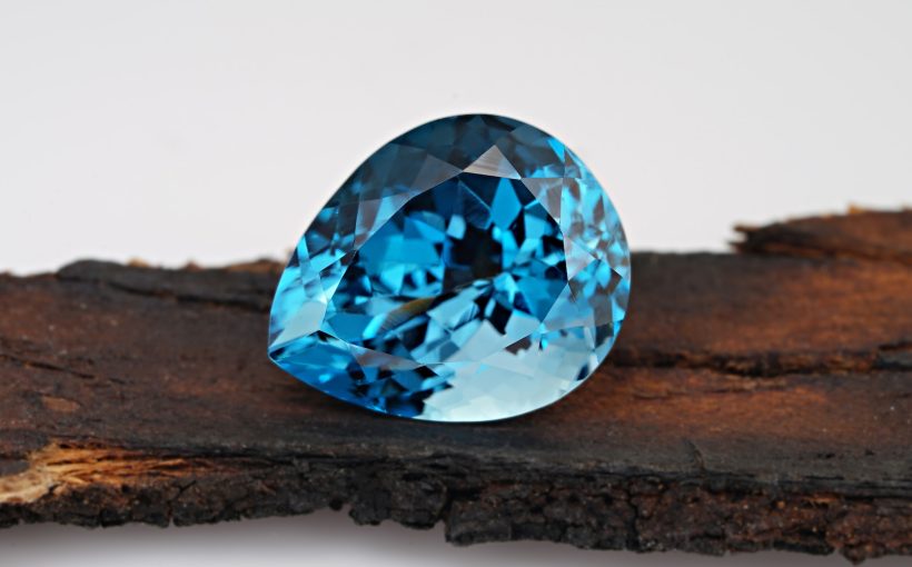 Blue Topaz in Close-up Shot